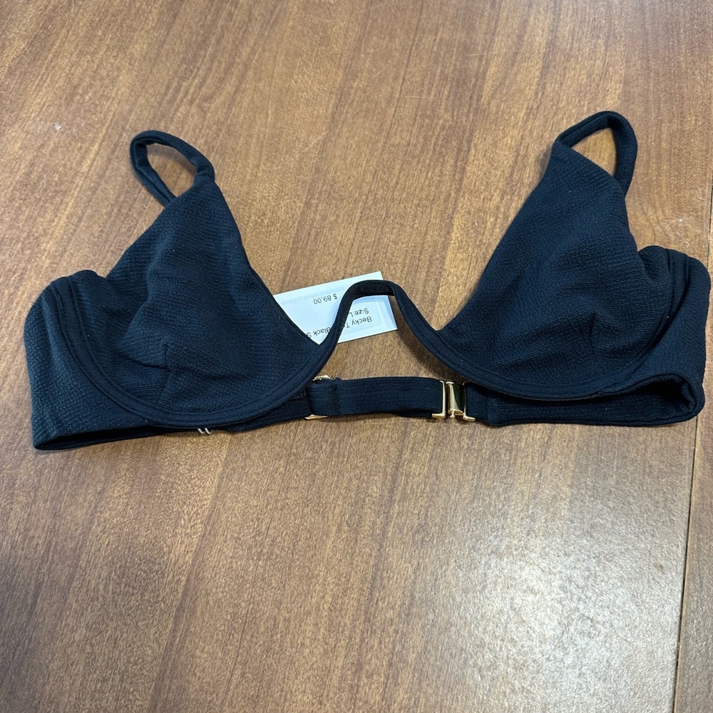 Naked Swimwear Chic Black Plunge Bikini Top Becky Top - Picture 2 of 7